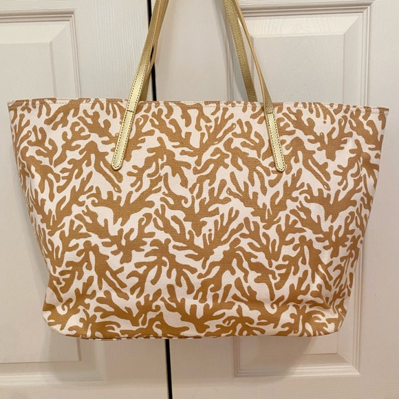 RARE NWOT Lilly Pulitzer Resort Tote Natural Treasure - Picture 4 of 14